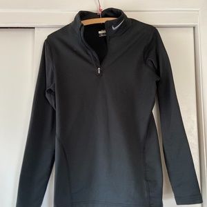 Women's Black Athletic top with Zipper